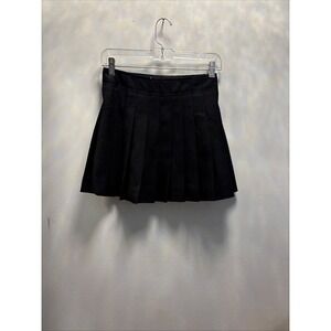 Crewcuts Gilrs Solid BlackUniform Pleated Short Skirt Adjustable Waist SZ 10